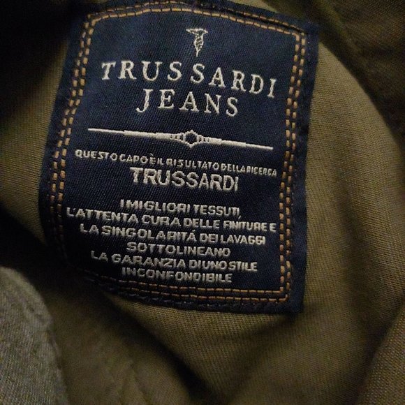 Trussardi Jeans Ittierre SPA Number One Army Green Straight Leg pants 30 Italy - Picture 11 of 13